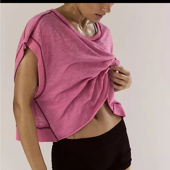 Pink Open-Back Cropped Active Top - Picture 3 of 3